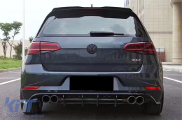 Rear Bumper Extension Splitter for Diffuser suitable for VW Golf 7.5 Facelift R (2017-2020)-image-6077300