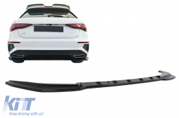 image-56-Rear Bumper Extension Splitter suitable for Audi A3 8Y S-Line (2020-2024) Sportback Black