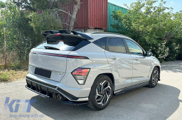 Rear Bumper Extension Splitter suitable for Hyundai KONA N-Line Mk2 (2023-2027) Black-image-6113656