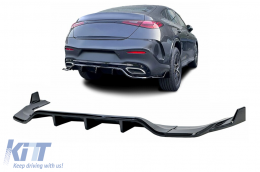 Rear Bumper Extension Splitter suitable for Mercedes GLC Coupe C254 Sport Line (2022-2027) All Black