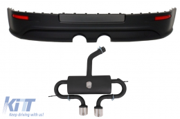 Rear Bumper Extension suitable for VW Golf V (2003-2007) R32 Look and Complete Exhaust System - CORBVWG5R32THES