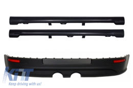 Rear Bumper Extension suitable for VW Golf V (2003-2007) R32 Look with Side Skirts GTI Design - CORBVWG5R32THSS