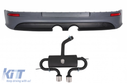 Rear Bumper Extension with Complete Exhaust System Catback suitable for VW Golf 5 V (2003-2007) R32 Look