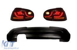 Rear Bumper Extension with LED Taillights Smoke suitable for VW Golf 5 V (2003-2007) GTI Edition 30 Design