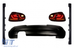 Rear Bumper Extension with LED Taillights Smoke and Side Skirts suitable for VW Golf 5 V (2003-2007) GTI Edition 30 Design - COCBVWG5GTTLSSS