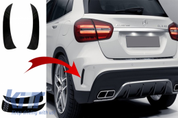 Rear Bumper Flaps Side Fins Flics suitable for Mercedes GLA X156 GLA250 GLA45 (2014-up) Black Edition - RFOBX156