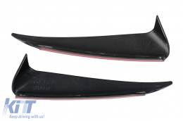 Rear Bumper Flaps Side Fins Flics suitable for Mercedes C Class W205 (2014-2020) Piano Black-image-6091564