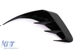 Rear Bumper Flaps Side Fins Flics suitable for BMW 3 Series G20 G21 G28 M-Sport (2018-up) Piano Black-image-6100593
