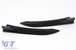 Rear Bumper Flaps Side Fins Flics suitable for BMW 3 Series F30 F31 (2011-2019) Piano Black - RBSPBMF30MT