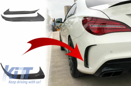 Rear Bumper Flaps Side Fins Flips suitable for Mercedes CLA W117 (2014-2018) Carbon Edition - RFOCFW117