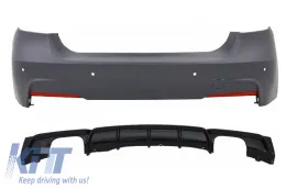 image-75-Rear Bumper M-Technik with Valance Diffuser Single/Double Outlet Piano Black M Performance suitable for BMW 3 Series F30 (2011+)