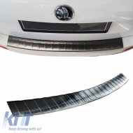 Rear Bumper Protector suitable for Skoda Octavia III (3) 5E 13-20 Caravan Black Steel