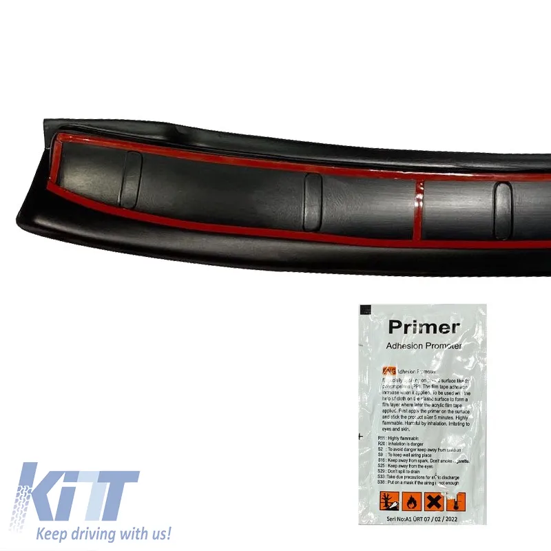 Rear Bumper Protector suitable for VW Caddy 2003-2015 from ABS plastic black