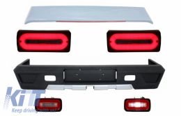 image-30-Rear Bumper Roof Spoiler suitable for Mercedes G-class W463 (1989-2015) with Full LED Taillights Light Bar Dynamic Sequential Turning Lights and Fog Lamp