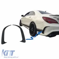 Rear Bumper Side Flaps suitable for Mercedes-Benz CLA W117 13-17 Coupe with A Design Bumper Glossy Black 2 Pieces-image-6304150