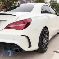 Rear Bumper Side Flaps suitable for Mercedes-Benz CLA W117 13-17 Coupe with A Design Bumper Glossy Black 2 Pieces-image-6304153