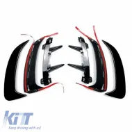 Rear Bumper Side Flaps / Vents Suitable for Mercedes-Benz A-Class W177 Hatchback With A Design Line Bumper Glossy Black 2 Pieces-image-6310802