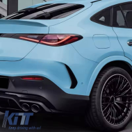 Rear Bumper Side Flaps / Vents Suitable for Mercedes-Benz GLC C254 2023+ Coupe With A Design Line Bumper Glossy Black 2 Pieces