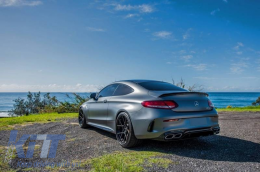 Rear Bumper Side Flaps / Vents suitable for Mercedes-Benz C-Class C205 Coupe With A Design Line Bumper Glossy Black 2 Pieces