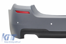 Rear Bumper & Side Skirts with Diffuser and Exhaust Muffler Tips Black suitable for BMW 5 Series F10 (2011-2017) M-Performance Design-image-6076346