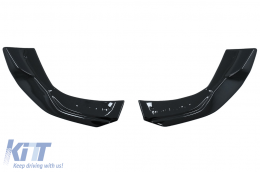 Rear Bumper Side Splitters Fins suitable for Mercedes A-Class W177 A35 A45 Hatchback (2018-up) Piano Black-image-6091209