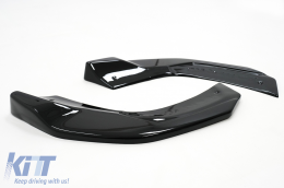 Rear Bumper Side Splitters Fins suitable for Mercedes A-Class W177 A35 A45 Hatchback (2018-up) Piano Black-image-6091213