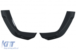 Rear Bumper Side Splitters Fins suitable for Mercedes A-Class V177 A35 Sedan (2018-Up) Piano Black-image-6091215