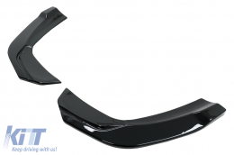 Rear Bumper Side Splitters Fins suitable for Mercedes A-Class V177 A35 Sedan (2018-Up) Piano Black-image-6091216