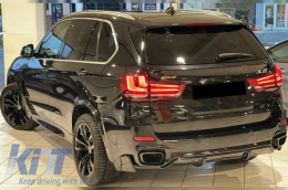 Rear Bumper Side Splitters suitable for BMW X5 F15 13-18 with M-Technik Bumper M Performance Design Design Look