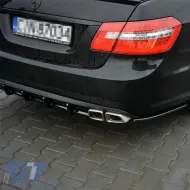Rear Bumper Side Splitters suitable for Mercedes-Benz E-Class W212 09-13 A Design E63 Version Gloss Black Maxton Design 2 pcs-image-6316010