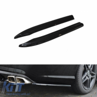 Rear Bumper Side Splitters suitable for Mercedes-Benz E-Class W212 09-13 A Design E63 Version Gloss Black Maxton Design 2 pcs