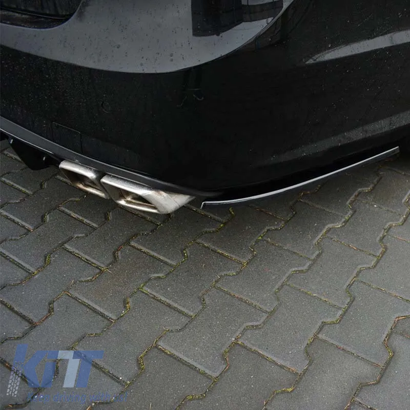 Rear Bumper Side Splitters suitable for Mercedes-Benz E-Class W212 09-13 A Design E63 Version Gloss Black Maxton Design 2 pcs