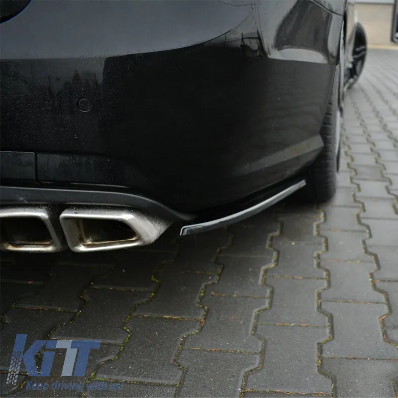 Rear Bumper Side Splitters suitable for Mercedes-Benz E-Class W212 09-13 A Design E63 Version Gloss Black Maxton Design 2 pcs