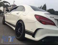 Rear Bumper Splitters Fins Side Vent Canards suitable for MERCEDES CLA W117 C117 X117 (2013-2018) CLA45 Design Carbon Film-image-6034124
