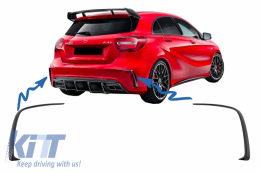 Rear Bumper Splitters Fins suitable for Mercedes A-Class W176 (2012-2018) A45 Aero Edition Look - RBSPMBW176AMG