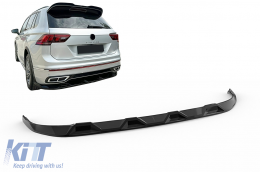 Rear Bumper Spoiler Lip suitable for VW Tiguan II Mk2 R/ R Line Facelift (2020-2024) Black - RBSVWTIRL