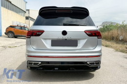 Rear Bumper Spoiler Lip suitable for VW Tiguan II Mk2 R/ R Line Facelift (2020-2024) Black-image-6113768
