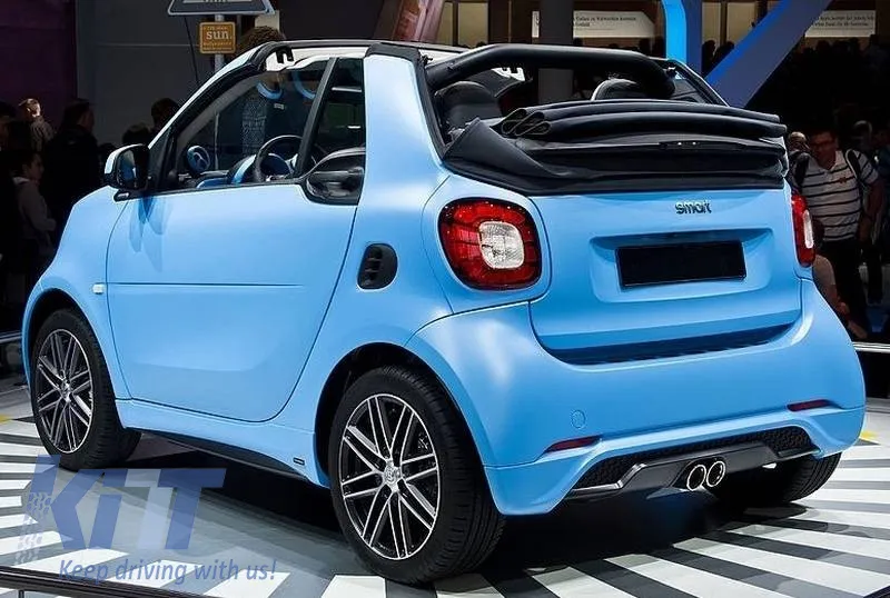 Rear Bumper Spoiler suitable for Smart Fortwo 453 14-19 Brabus Look from ABS plastic