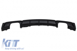 image-28-Rear Bumper Spoiler Valance Diffuser Double Outlet suitable for BMW 3 Series F30 F31 (2011-2019) Limo Touring M Design Brilliant Black Edition