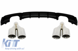 image-18-Rear Bumper Spoiler Valance Diffuser Double Outlet Exhaust Muffler Tips suitable for BMW 3 Series F30/F31 2011+ M Design