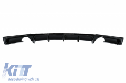 image-7-Rear Bumper Spoiler Valance Diffuser Double Outlet for Single Exhaust suitable for BMW 3 Series F30 F31 (2011-2019) M Design Piano Black