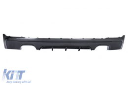 Rear Bumper Spoiler Valance Diffuser Double Outlet suitable for BMW 2 Series F22 F23 (2013-) M Design Carbon Look
