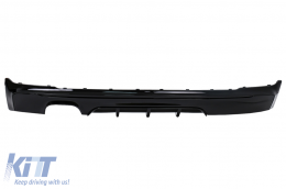 Rear Bumper Spoiler Valance Diffuser Left Outlet for Twin Exhaust suitable for BMW 2 Series F22 F23 (2013-) Shiny Black