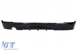 Rear Bumper Spoiler Valance Diffuser Left Single Outlet suitable for BMW 2 Series F22 F23 (2013-) Piano Black