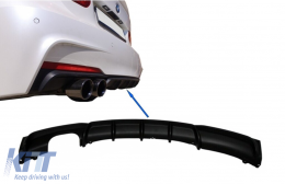 Rear Bumper Spoiler Valance Diffuser suitable for BMW 3 Series F30 F31 (2011-up) M-Performance Design Left Outlet - RDBMF30MPLO