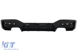 Rear Bumper Spoiler Valance Diffuser Twin Double Outlet suitable for BMW 1 Series F20 F21 LCI (2015-2019) Piano Black