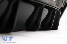 Rear Bumper Spoiler Valance Diffuser Twin Outlet Single suitable for BMW 1 Series F20 F21 LCI (2015-2019) Piano Black-image-6086872
