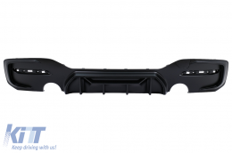 Rear Bumper Spoiler Valance Diffuser Twin Single Outlet suitable for BMW 1 Series F20 F21 LCI (2015-06.2019) Matte Black