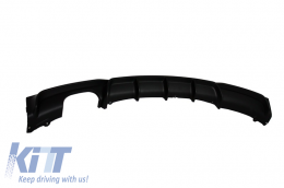 Rear Bumper Spoiler Valance Diffuser with Exhaust Muffler Tip Matte Carbon Fiber suitable for BMW 3 Series F30 F31 (2011-up) M Design-image-6081222