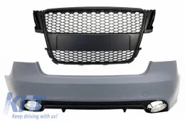 image-59-Rear Bumper suitable for Audi A5 S5 8T (2007-2011) RS5 Design With Badgeless Front Grille Matte Black